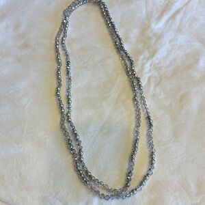 Elegant Silver Beaded Necklace